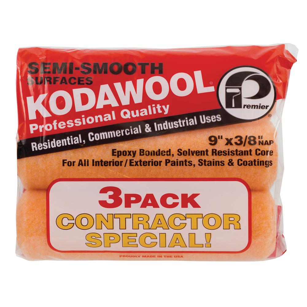 9 in. x 3/8 in. 3Piece High Density Synthetic Blend Roller Covers (12