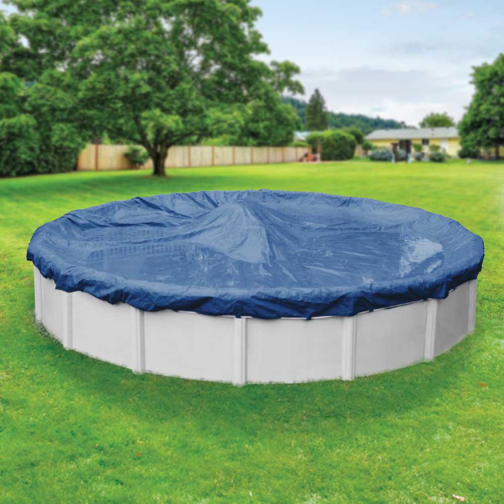 Robelle Olympus 18 ft. Pool Size Round Blue Solid Winter Above Ground Pool Cover47184 The