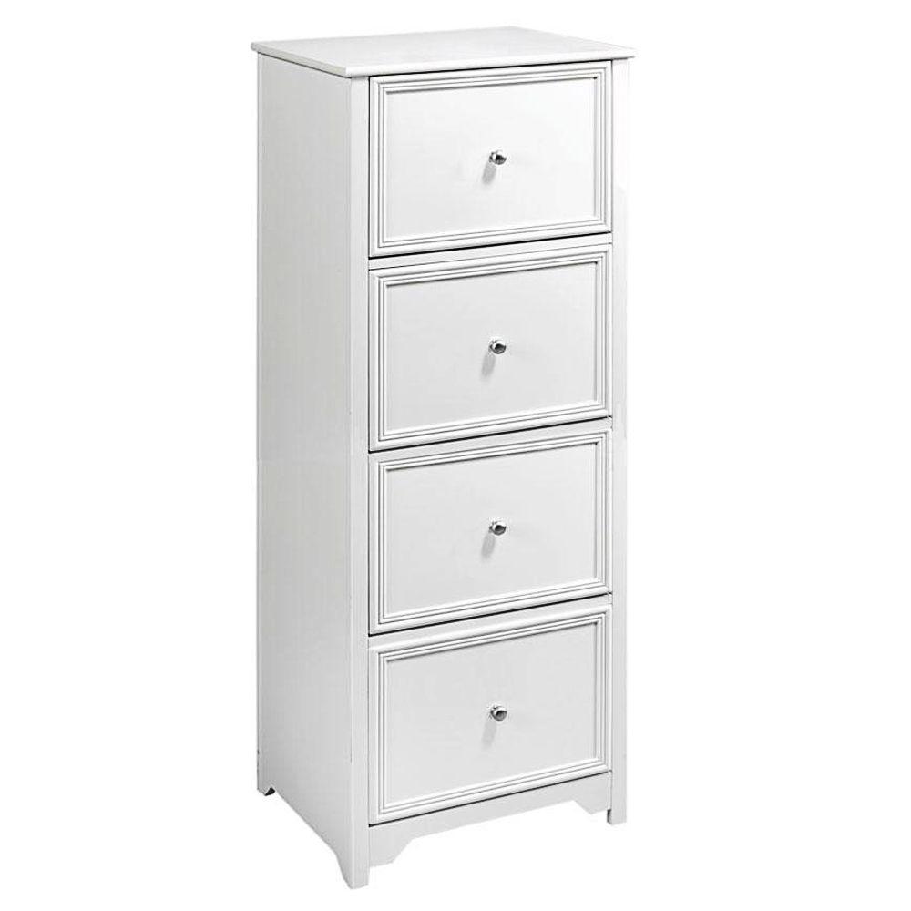 4 Wood White File Cabinets Home Office Furniture The