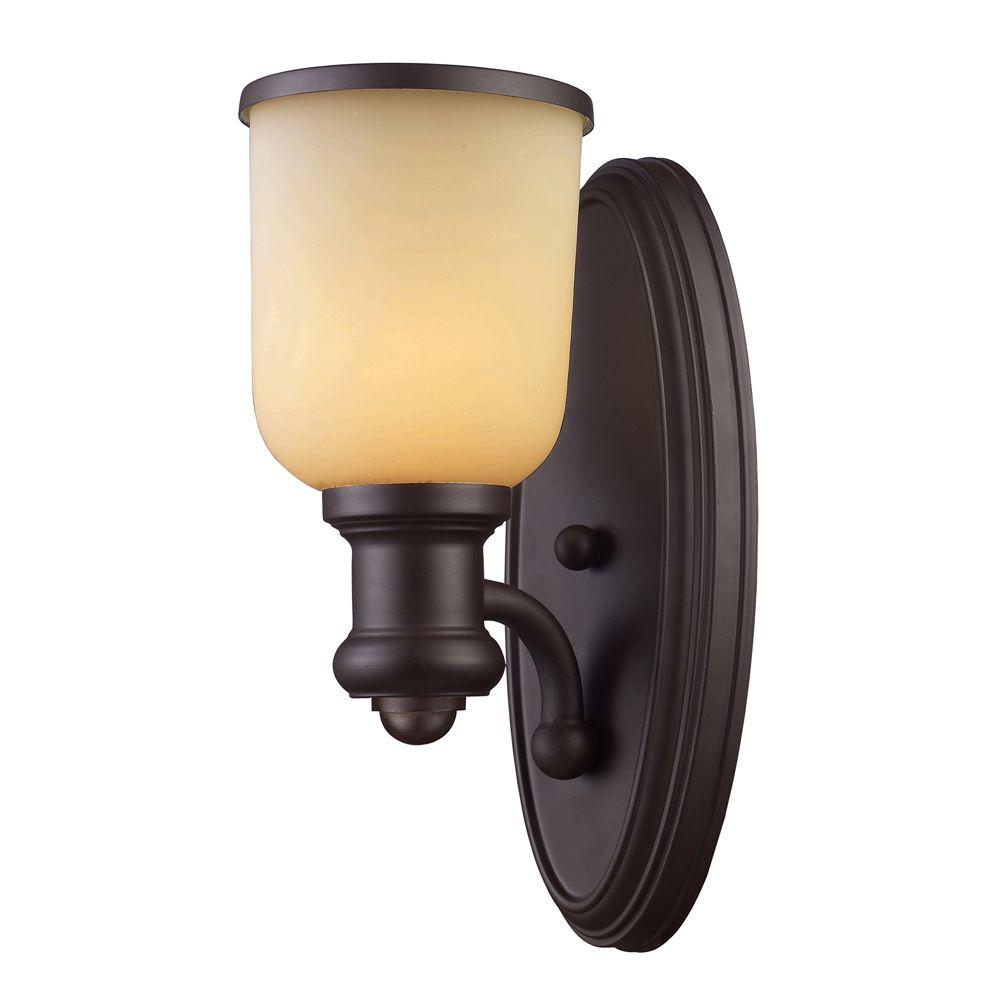 Titan Lighting Brooksdale 1Light Oiled Bronze SconceTN10075 The