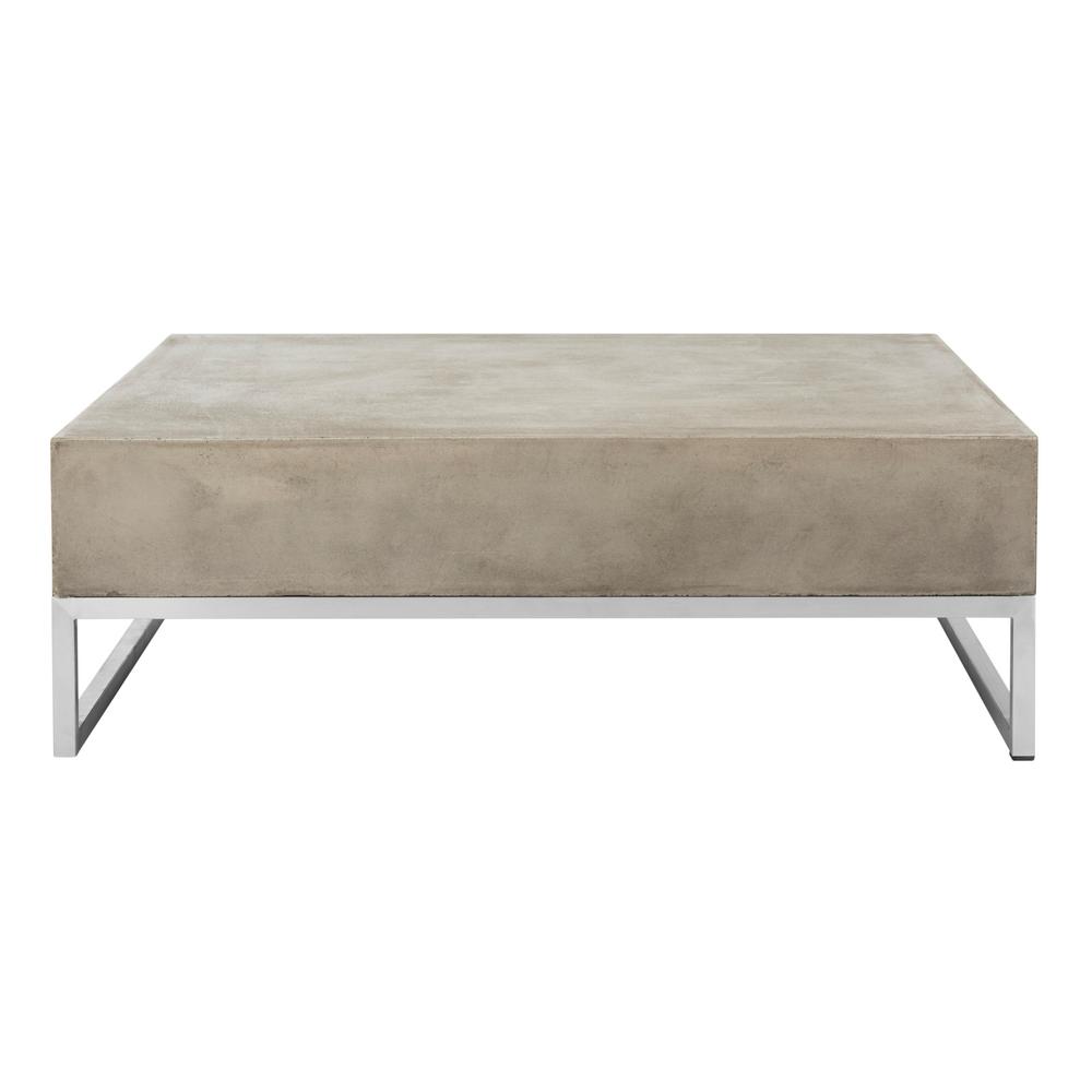 Square Outdoor Coffee Tables Patio The Home Depot Eartha Dark Gray Stone Indoor Outdoor Coffee Table
