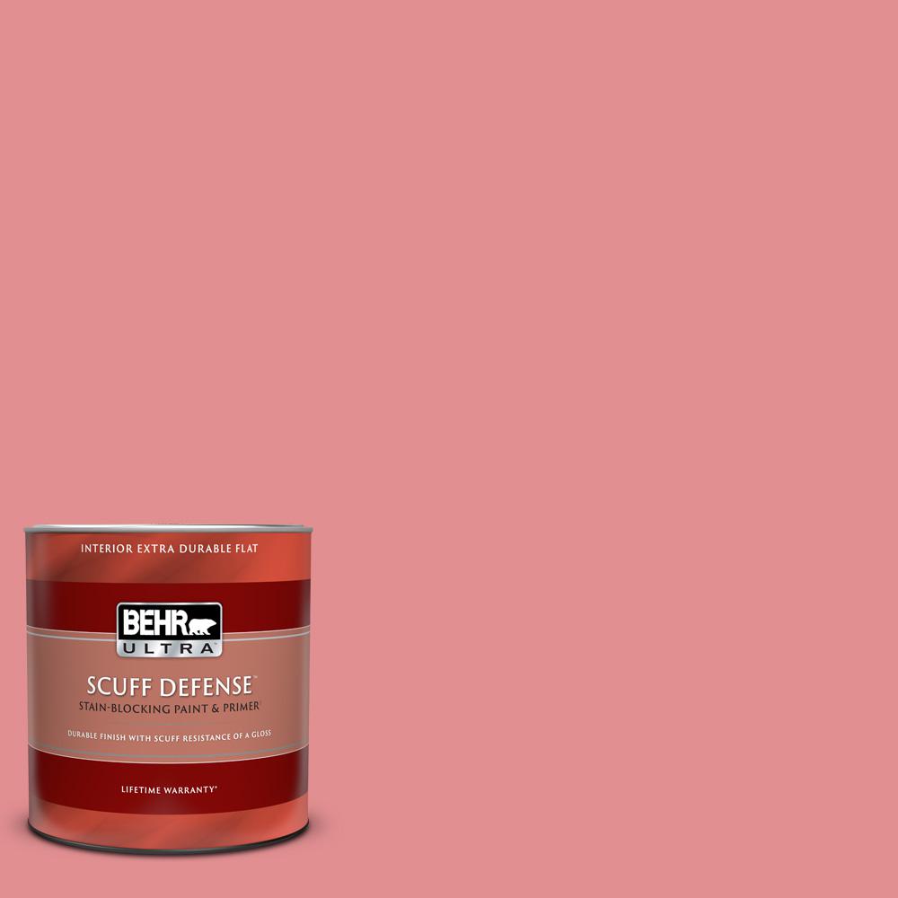 BEHR ULTRA 1 qt. 140D4 Fresh Pink Extra Durable Flat Interior Paint