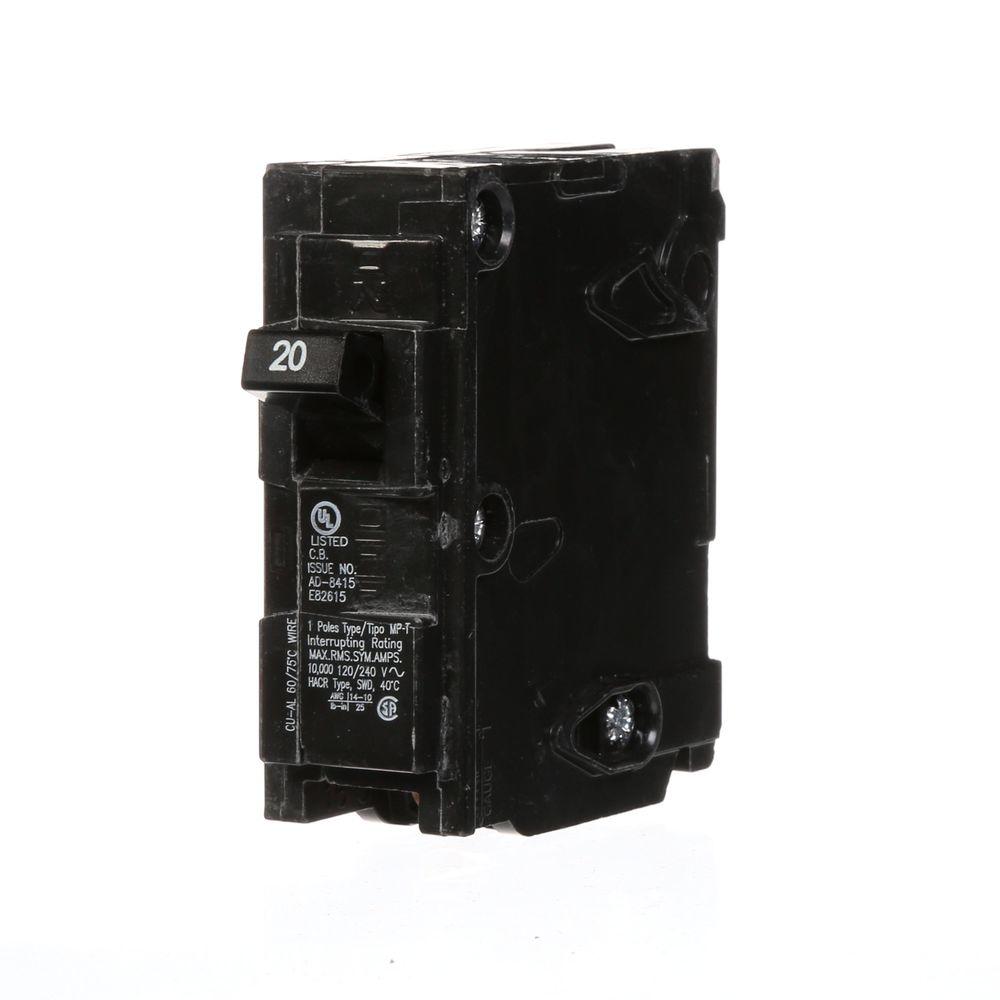 Murray Amp Single Pole Type Mp Circuit Breaker Mp1u The Home Depot