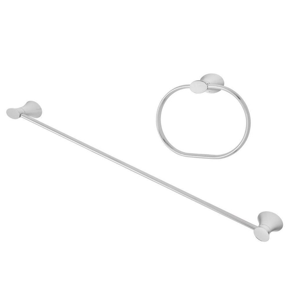 Glacier Bay 4Piece Bath Accessory Kit in OakKSP4 The Home Depot