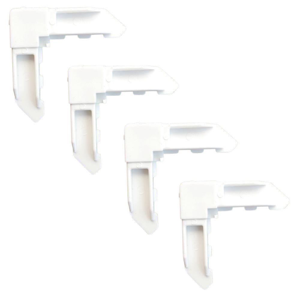Screen Tight White Screen Frame Corner 7/16 in. (4Pack)WCORN716 The
