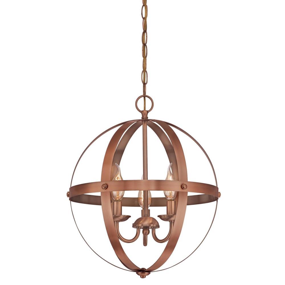 Westinghouse Stella Mira 3 Light Washed Copper Chandelier 6353500 Westinghouse Stella Mira 3 Light Washed Copper Chandelier