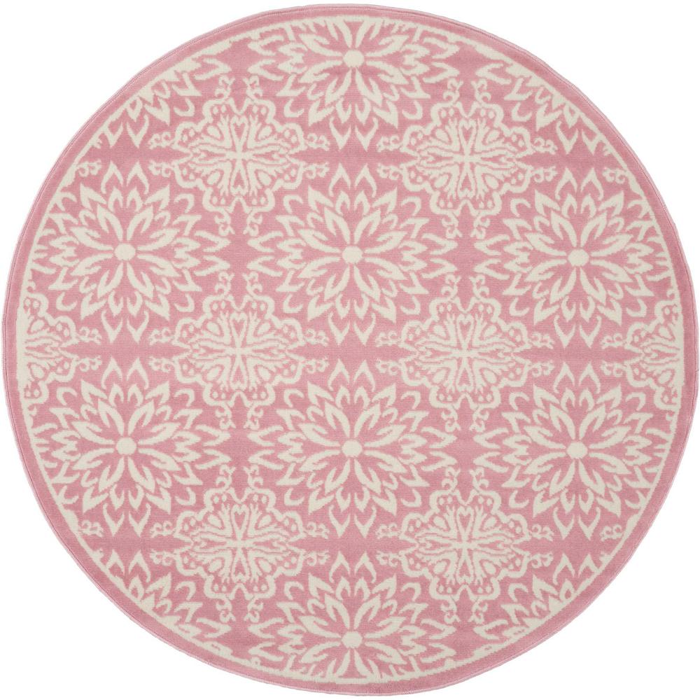 Nourison Jubilant JUB06 Pink 5 ft. Round Beach Area Rug478542 The