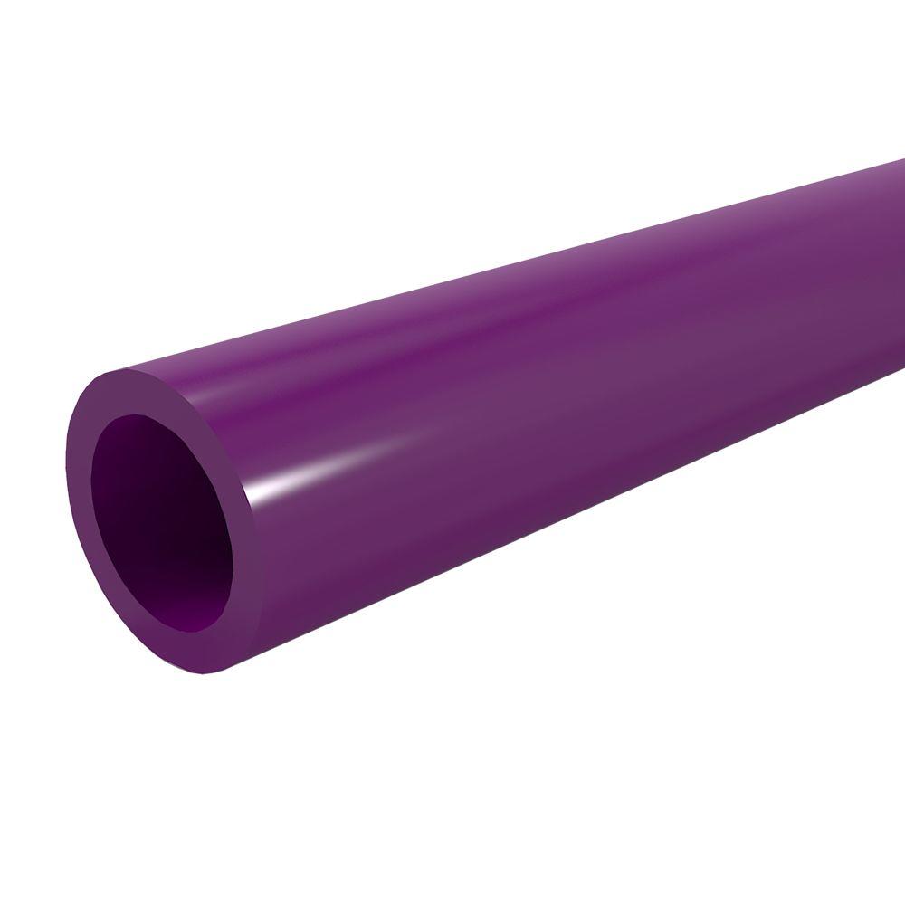 Formufit 3/4 in. x 5 ft. Furniture Grade Sch. 40 PVC Pipe in Purple ...