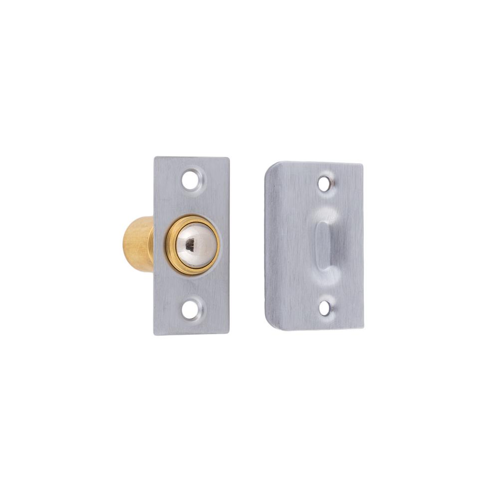 Solid Brass Wide Roller Ball Catch in Satin Chrome-12011-26D - The Home ...