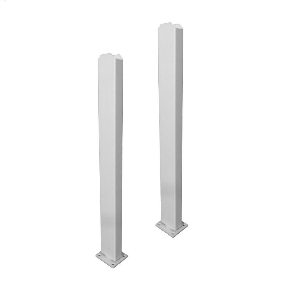 31/4 in. x 4 in. x 30 in. Galvanized Steel/Vinyl Surface Fence Mounts