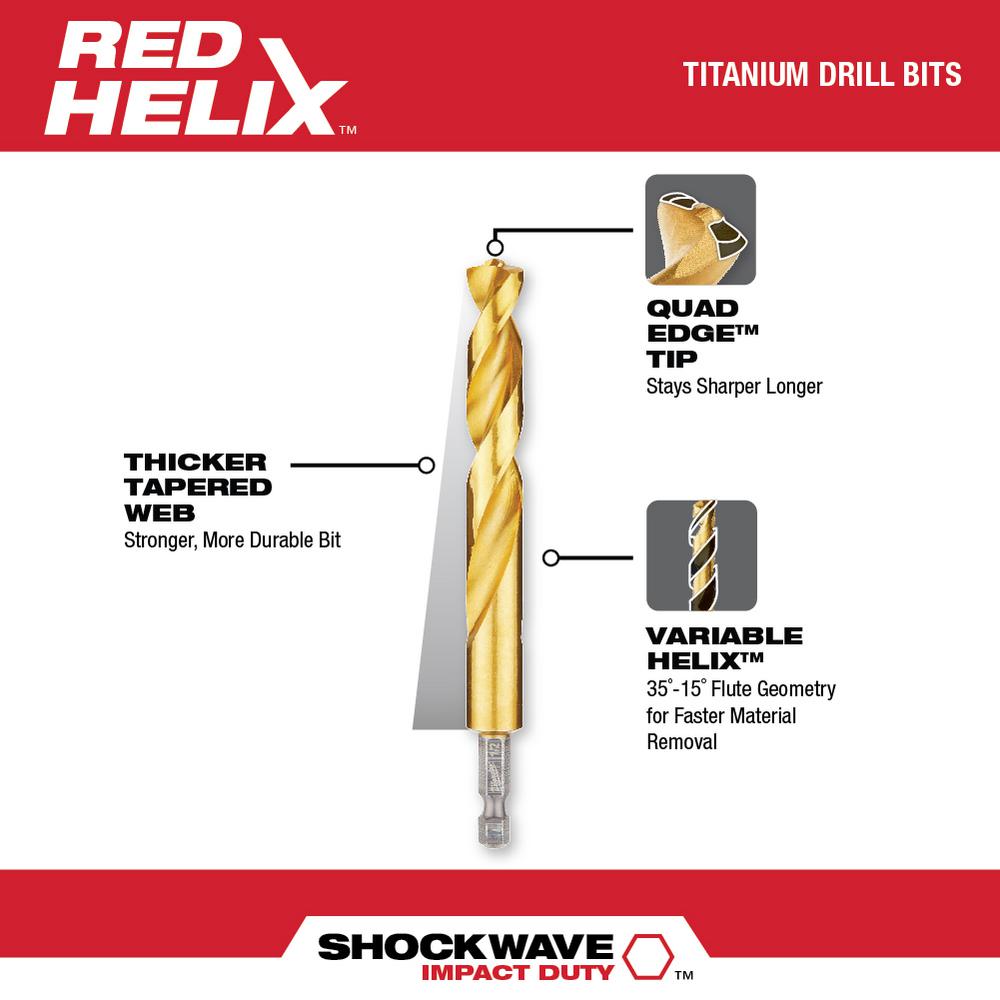 Titanium Drill Bit SHOCKWAVE 3//32 in