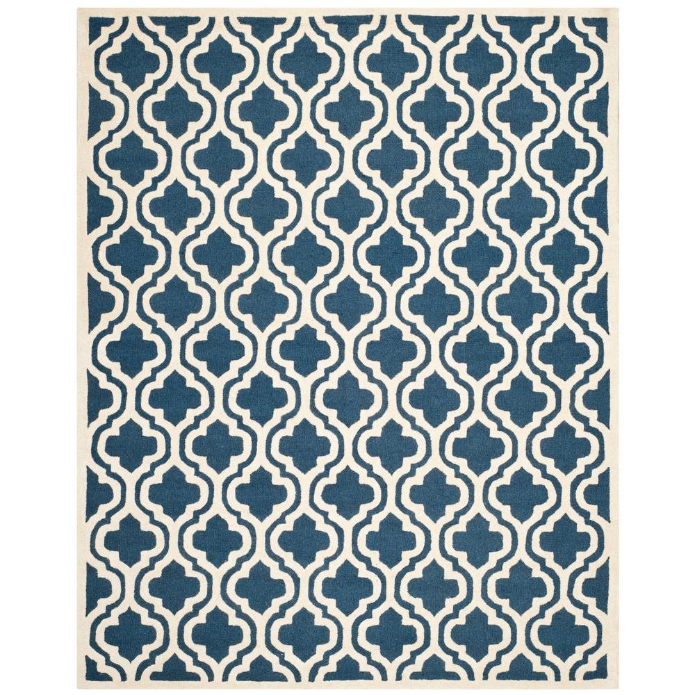 12 X 18 Area Rugs The Home Depot Cambridge Navy Ivory 12 Ft X 18 Area Rug