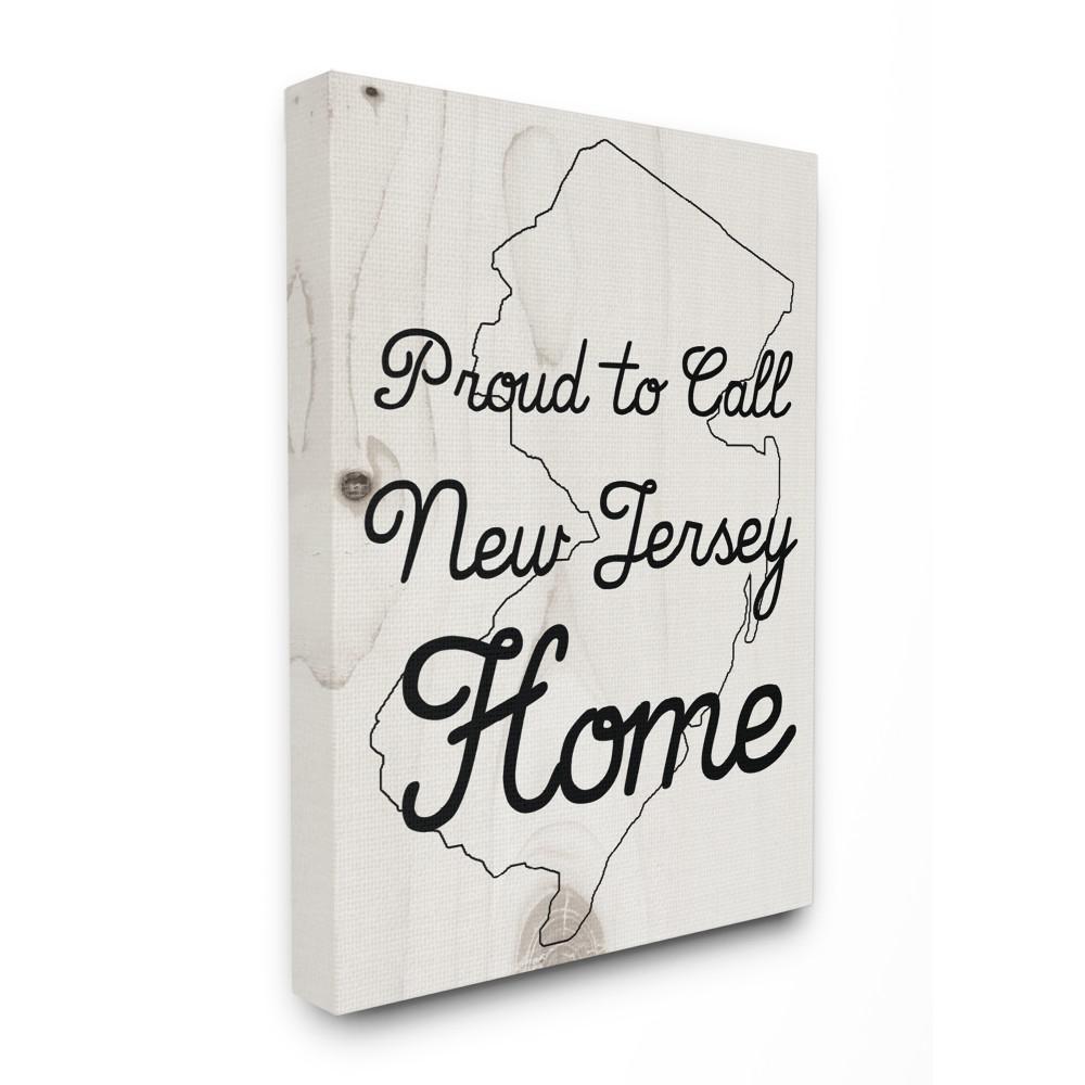 The Stupell Home Decor Collection 16 In X 20 In Wood Texture Proud To Call New Jersey Home By Daphne Polselli Canvas Wall Art Cw 1420 Cn 16x20 The Home Depot