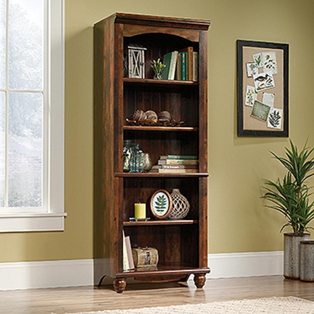 Sauder 72 244 In Cherry Wood 5 Shelf Standard Bookcase With