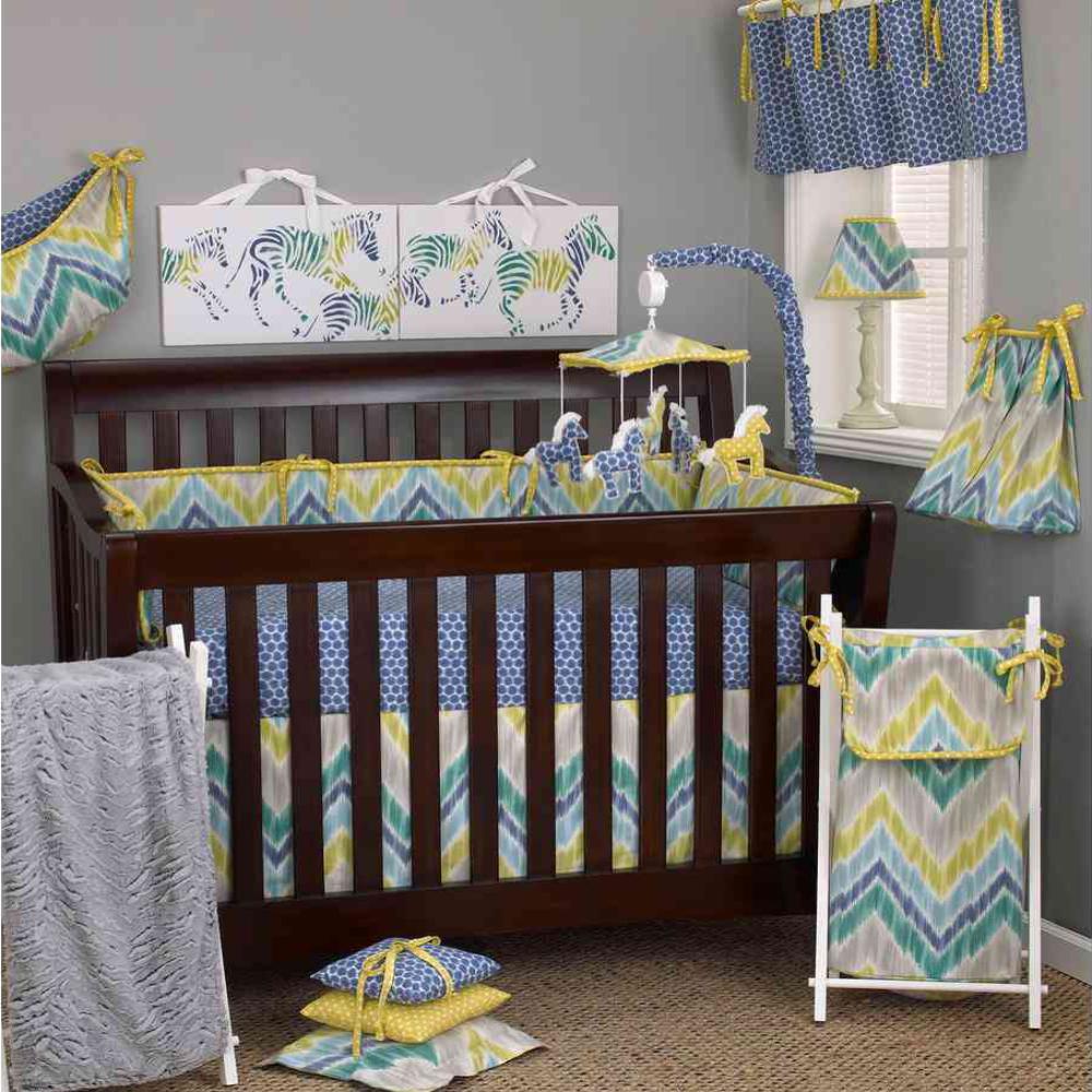 Cotton Tale Designs Zebra Romp 4 Piece Flame Stitch Cotton Blend