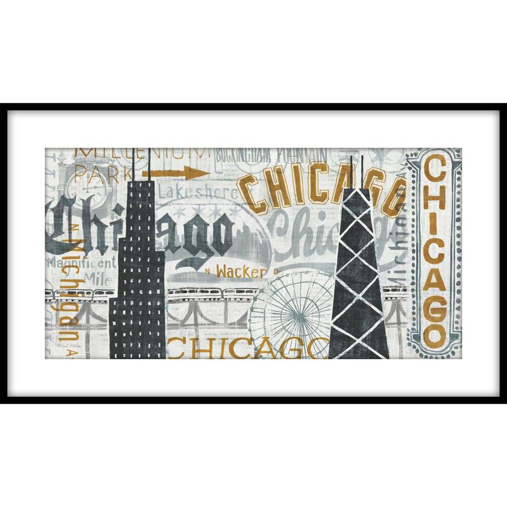 Ptm Images 9 75 In X11 Hey Chicago Vintage Framed Wall Hey Chicago Vintage