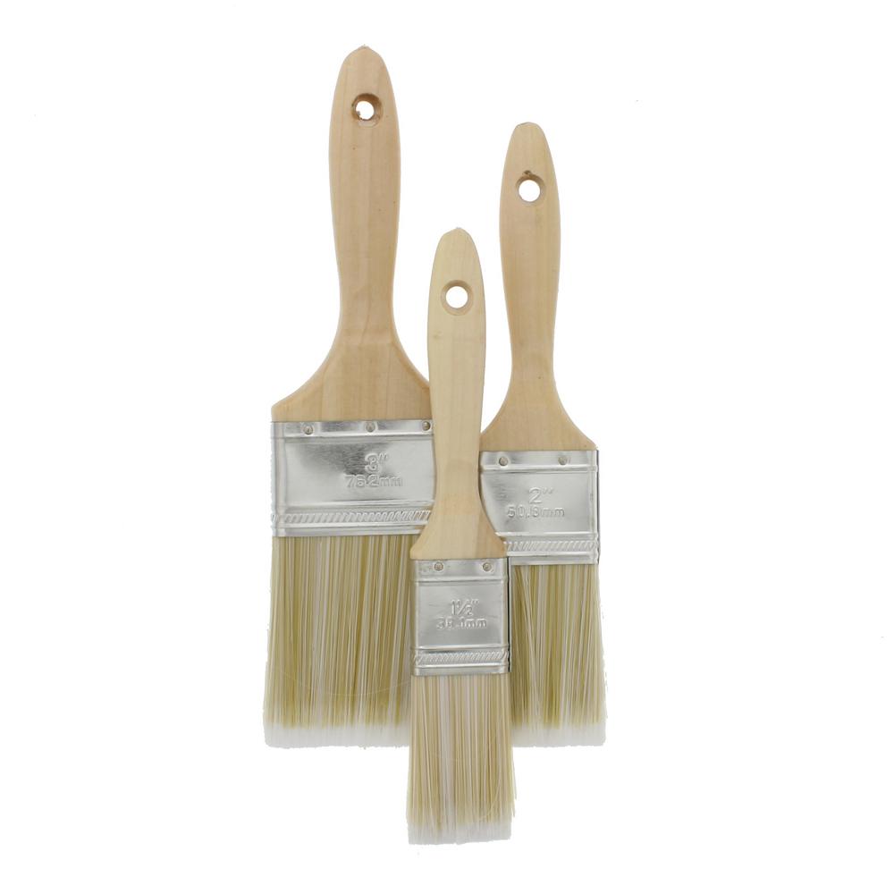 GAM 11/2 in. Flat, 2 in. Flat, 3 in. Flat Polyester Detail Brush Paint