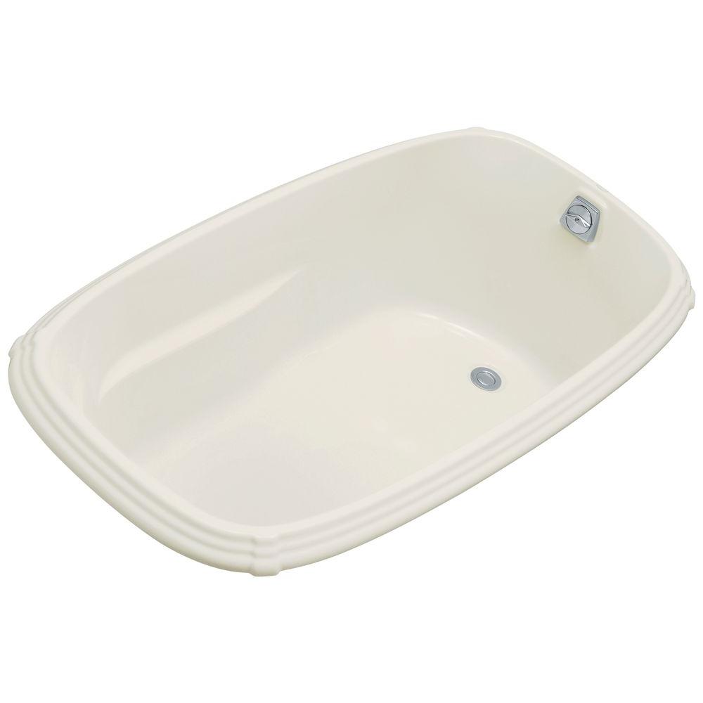 KOHLER Portrait 5 ft. Reversible Drain Soaking Tub in BiscuitK101396