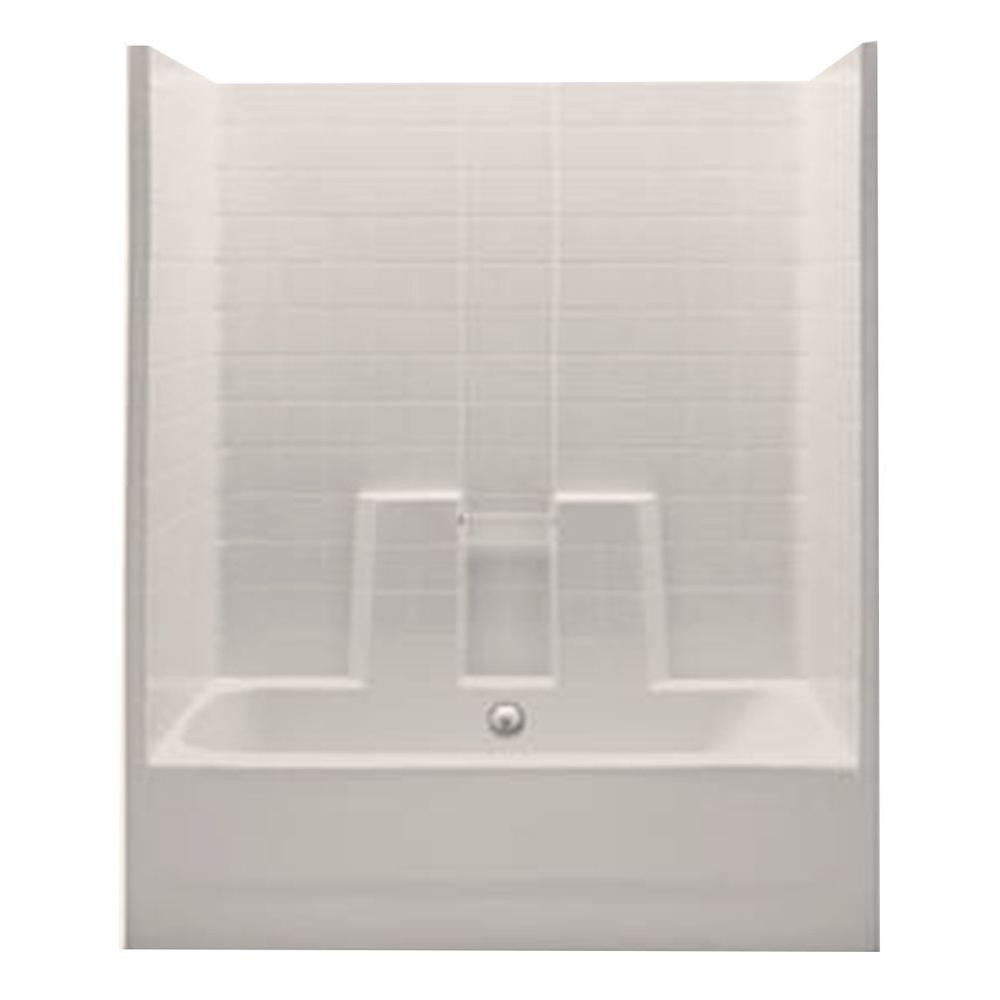 Aquatic Everyday 60 In X 30 74 1 Piece Bath And Shower This Review Is From Everyday 60 In X 30 74 1 Piece Bath And Shower Kit With Center Drain Biscuit