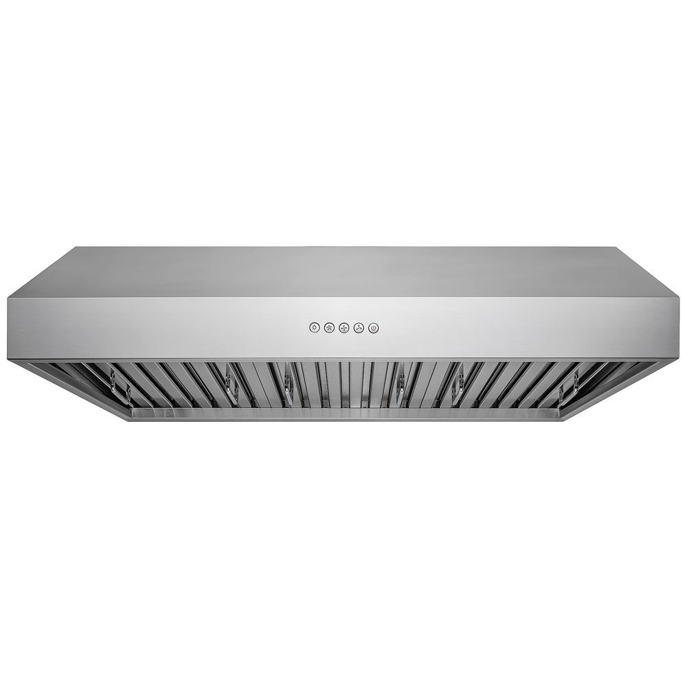 Akdy 36 In Kitchen Under Cabinet Range Hood Stainless Steel With Kitchen Under Cabinet Range Hood In Stainless Steel With Led Lights And