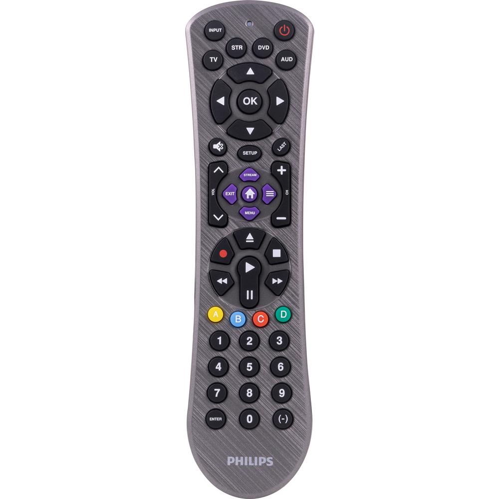 Philips - 4-Device Universal Remote - Brushed Graphite