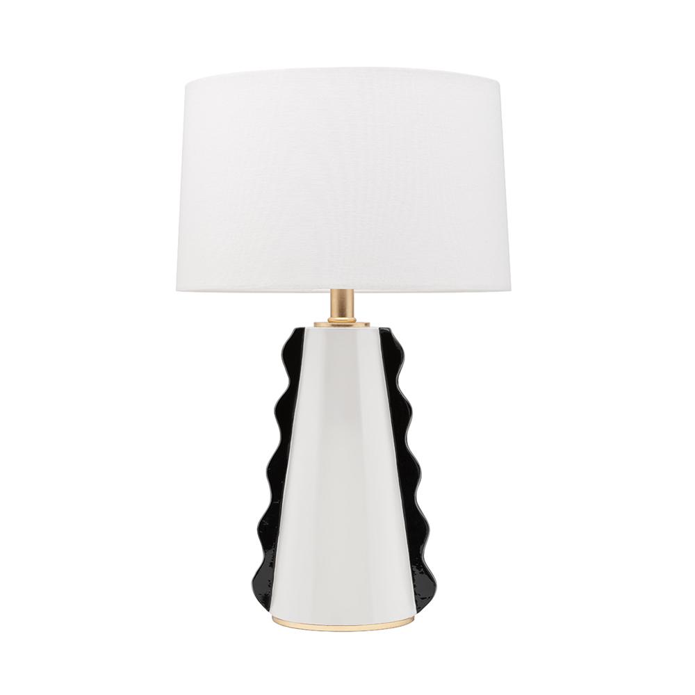 Mitzi By Hudson Valley Lighting Faith 22 5 In 1 Light Black White Gold Leaf Table Lamp With Off Shade Mitzi By Hudson Valley Lighting Faith 22 5 In 1 Light Black White Gold Leaf Table Lamp With Off Shade