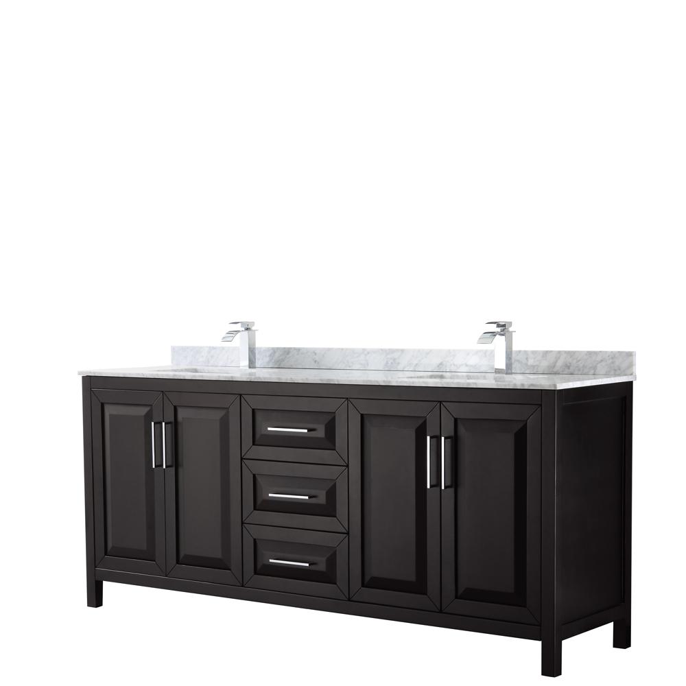 Wyndham Collection Daria 80 In Double Bathroom Vanity Dark Espresso With Marble Top Carrara White Basin Wyndham Collection Daria 80 In Double Bathroom Vanity Dark Espresso With Marble Top Carrara White Basin
