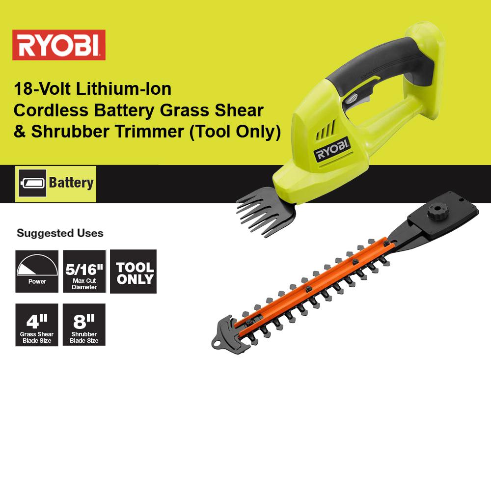ryobi grass shear and shrubber trimmer