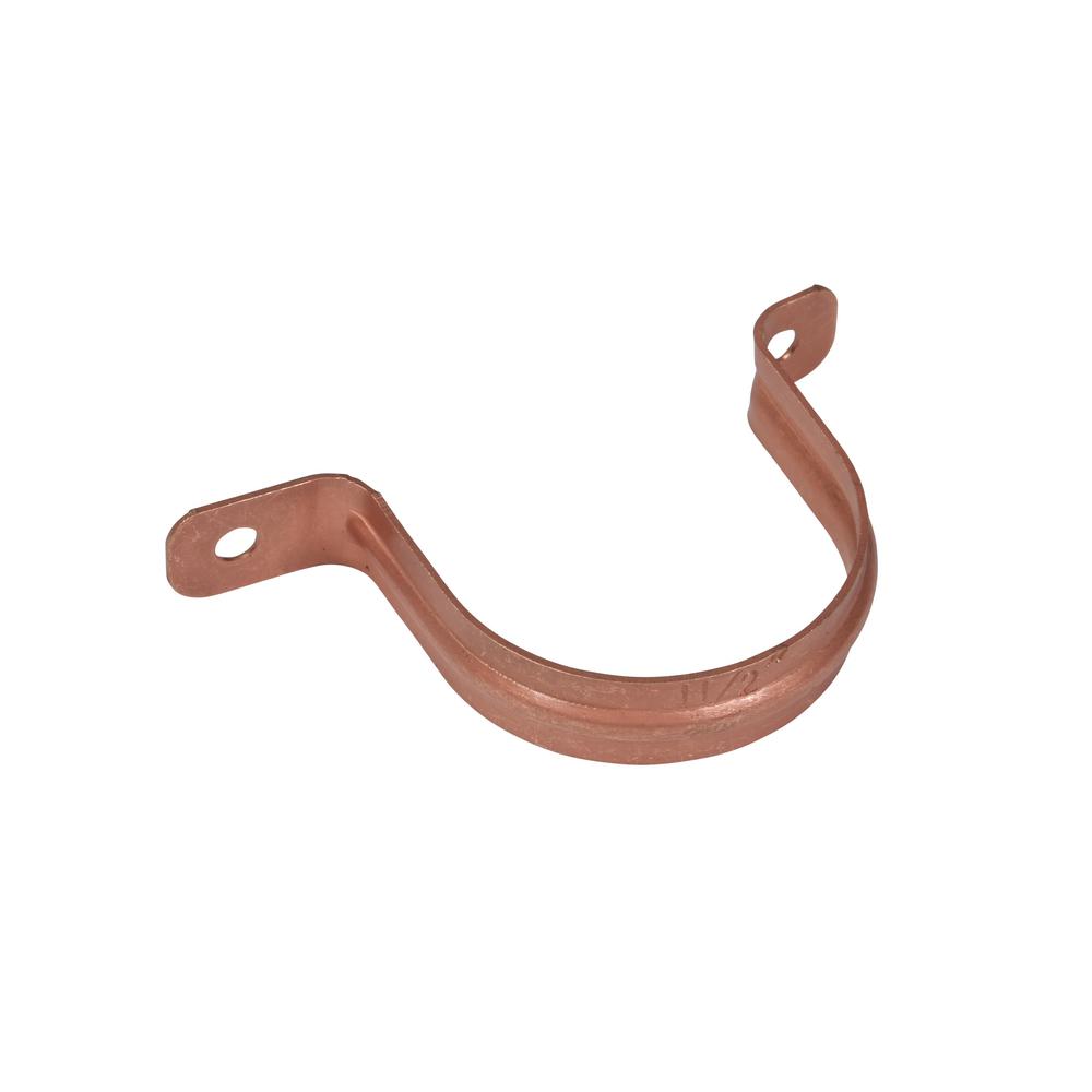 Oatey 11/2 in. Copper 2Hole Pipe Hanger Strap33582 The Home Depot