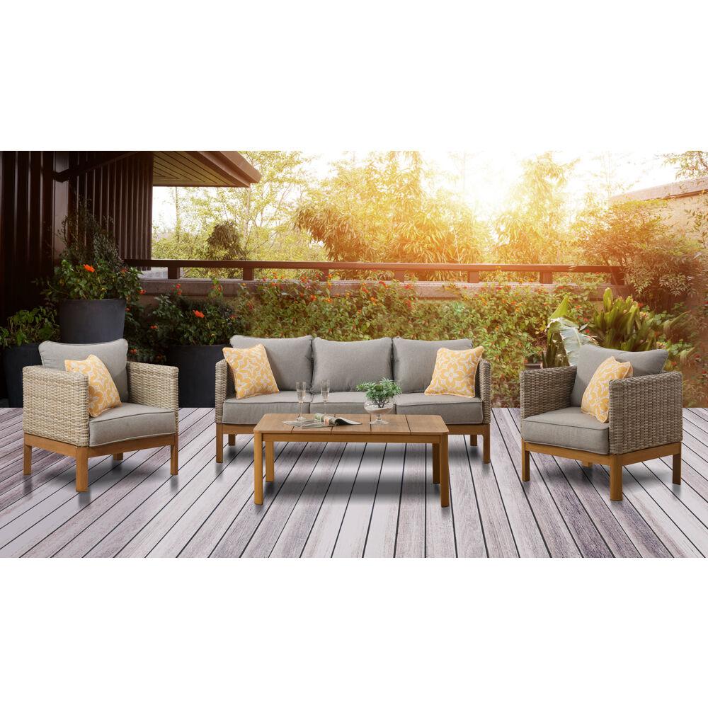 Mōd Blake 4 Piece Wicker Patio Conversation Deep Seating Set With Gray Cushions Blake4pc Gry The Home Depot - 4 Piece Wicker Patio Conversation Furniture Set Mōd Blake 4 Piece Wicker Patio Conversation Deep Seating Set With Gray Cushions Blake4pc Gry The Home Depot - 4 Piece Wicker Patio Conversation Furniture Set