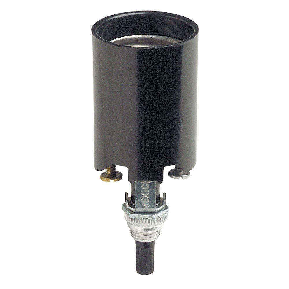 Leviton Bottom Turn Socket Black R50 04155 051 The Home Depot Leviton Bottom Turn Socket Black