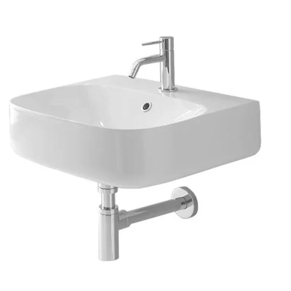 Nameeks Moon Wall Mounted Bathroom Sink in White-Scarabeo ...