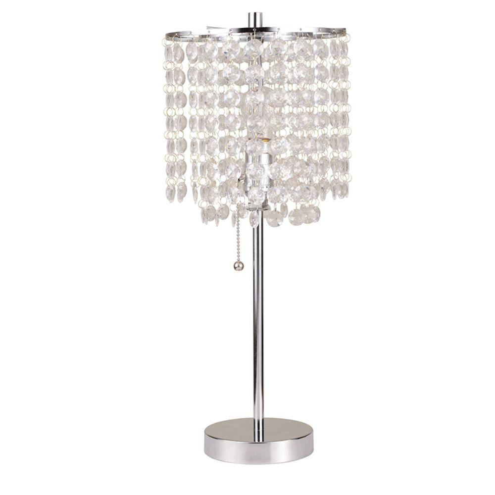 white chandelier table lamp
