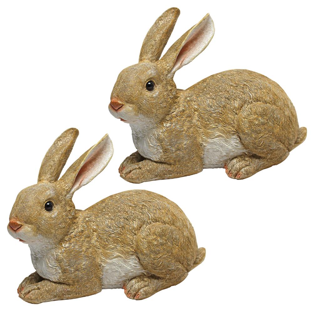 Rabbit Garden Statues Outdoor Decor The Home Depot