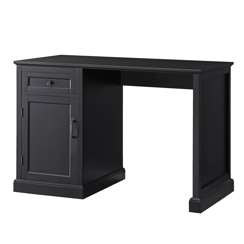 Black Drawers 42 Or Greater Desks Home Office Furniture Arbor Black Side Panel Desk