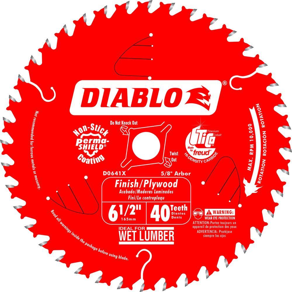 6 saw blade 1/2 diablo Finish/Plywood x 1/2 40 Teeth Diablo in. Saw Blade 6