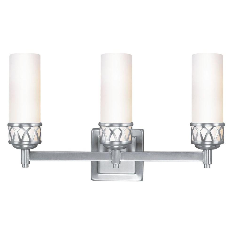 Livex Lighting 3Light Brushed Nickel Candelabra Bath Vanity Light4723