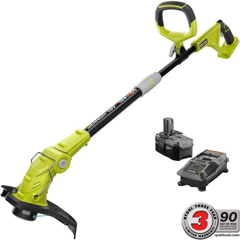Ryobi ONE+ 18-Volt Lithium-Ion Cordless String Trimmer/Edger - 2.6 Ah