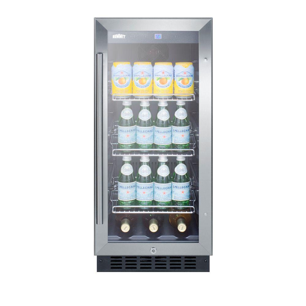 Summit Appliance 15 In 2 45 Cu Ft Mini Fridge With Glass Door