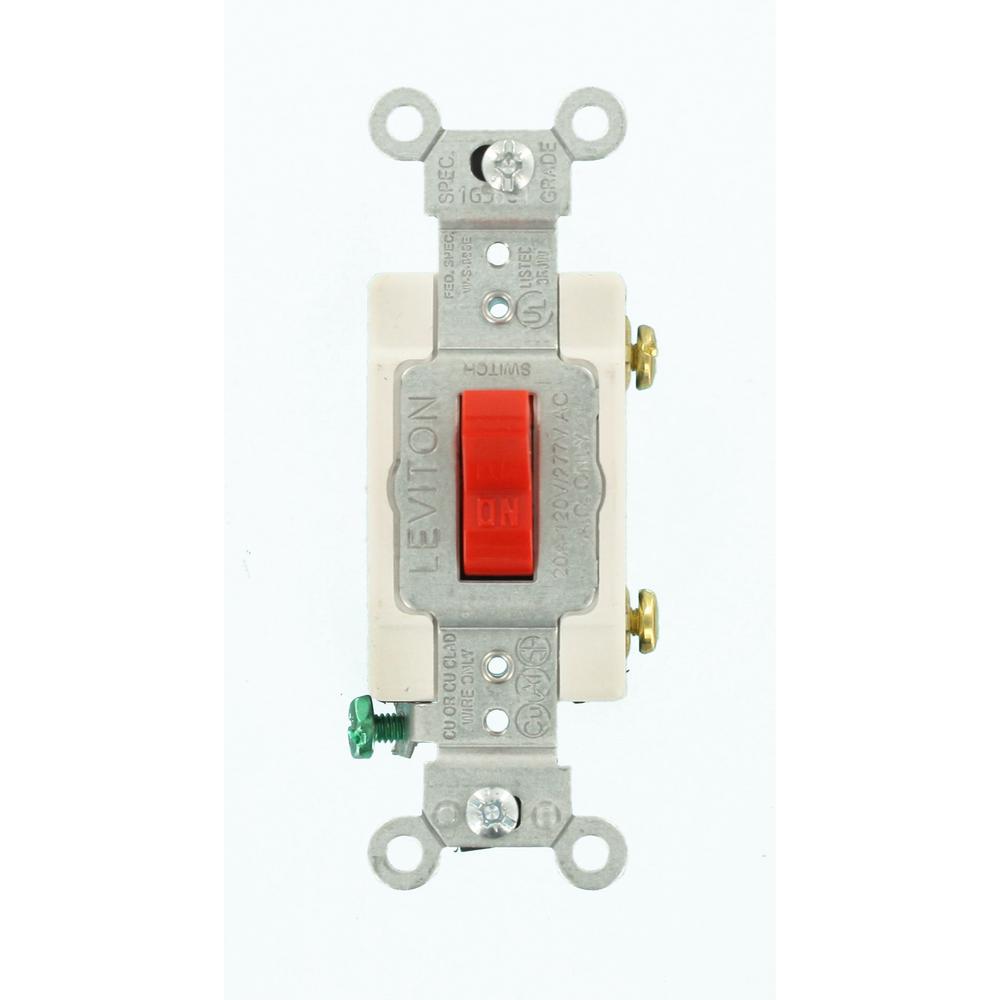Leviton 20 Amp Industrial Grade Heavy Duty SinglePole Toggle Switch