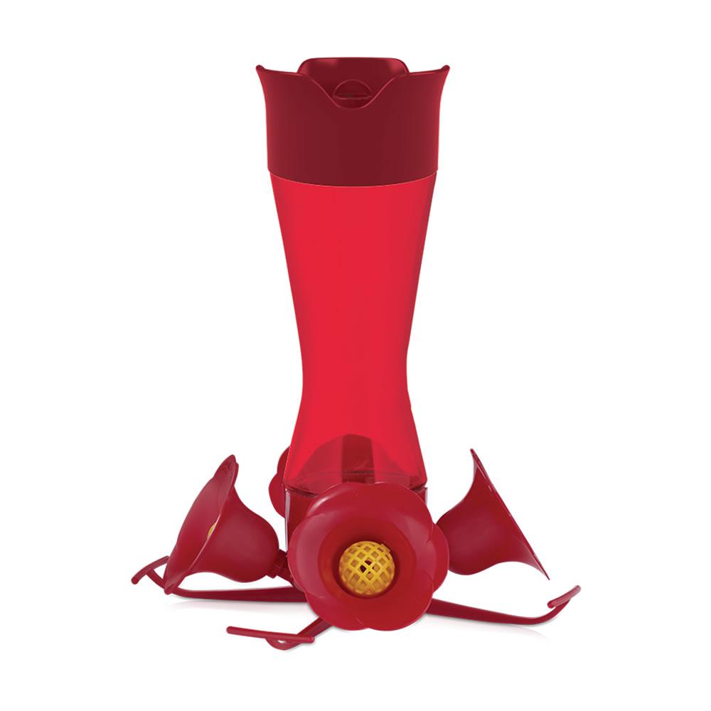 Perky Pet Red Pinch Waist Plastic Hummingbird Feeder 8 Oz