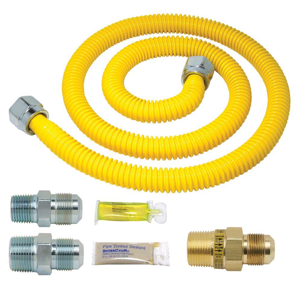 BrassCraft Safety+PLUS Gas Installation Kit for Range, Furnace and Boiler  (106,000 BTU)-PSC1107 K5 - The Home Depot