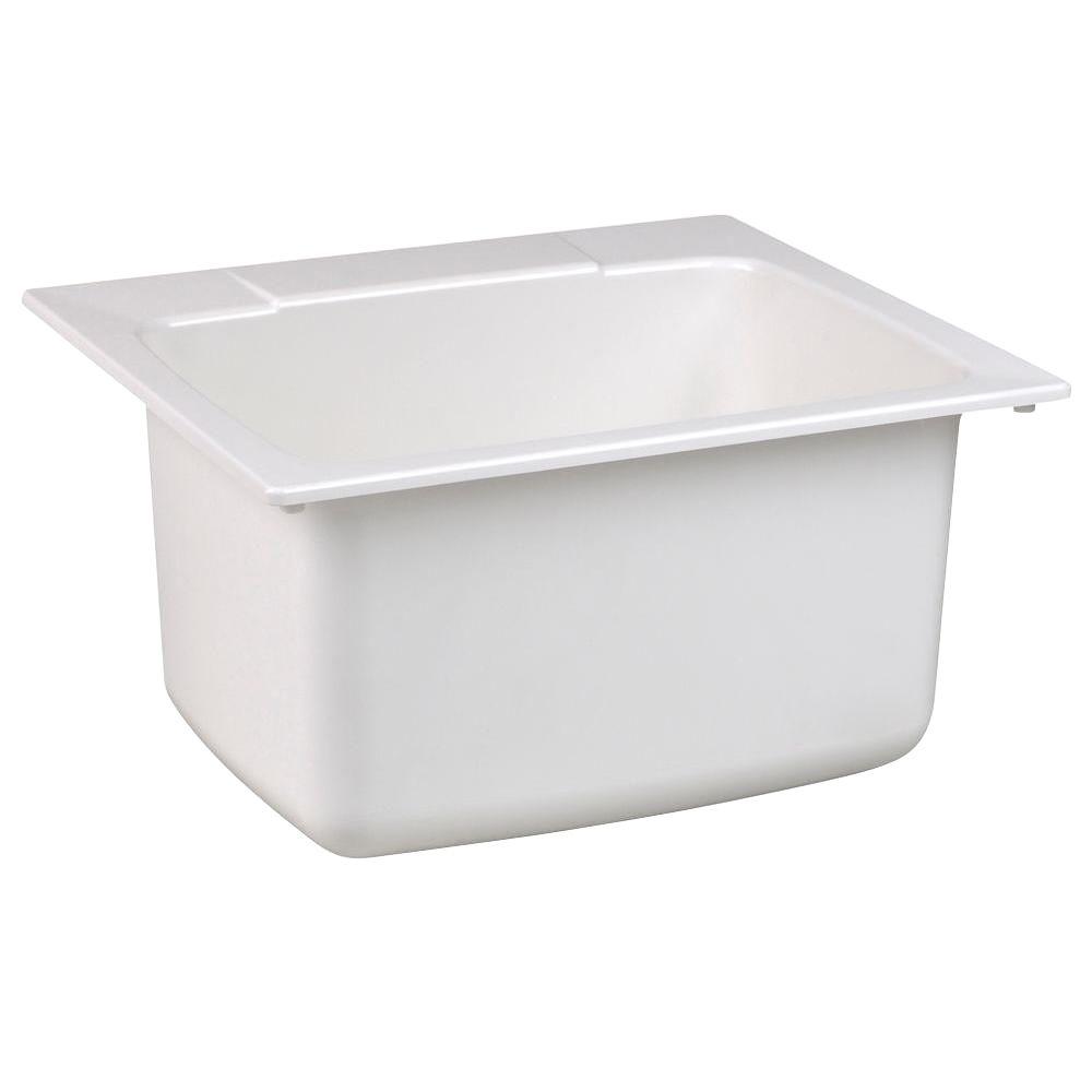 plastic basin with drain