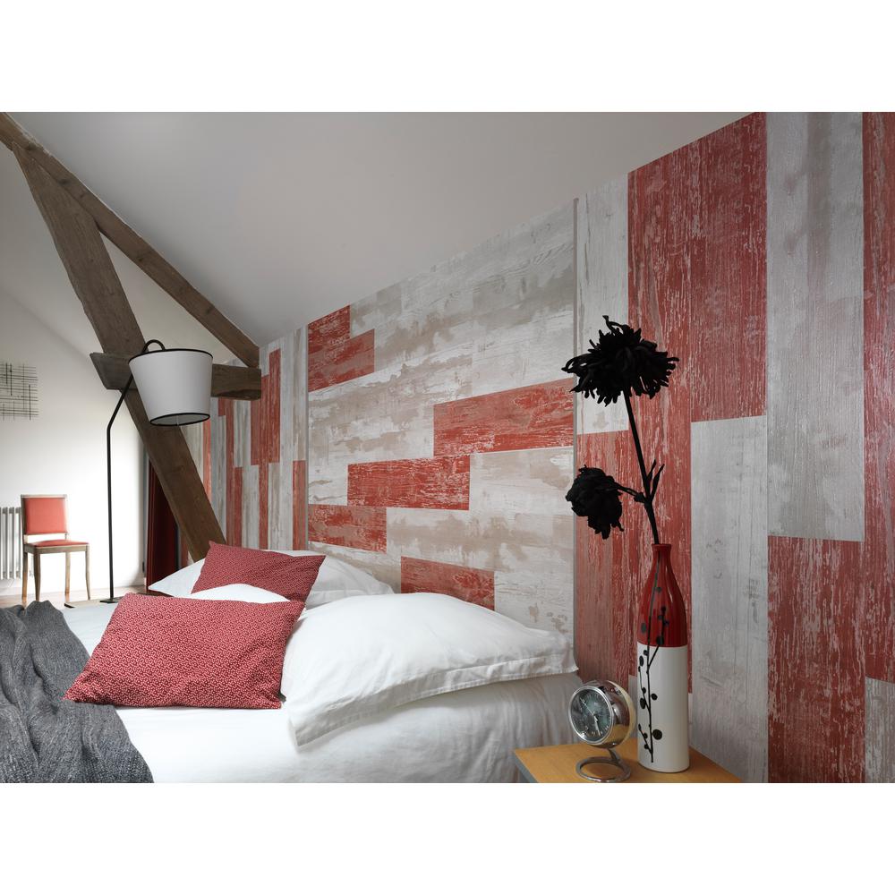 Grosfillex Element Wood 1 4 In X 6 In X 48 In Red Shiplap Resin