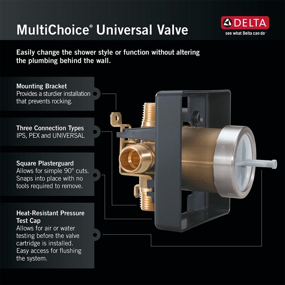 Delta Multichoice Universal Shower Valve Body Rough In Kit R10000