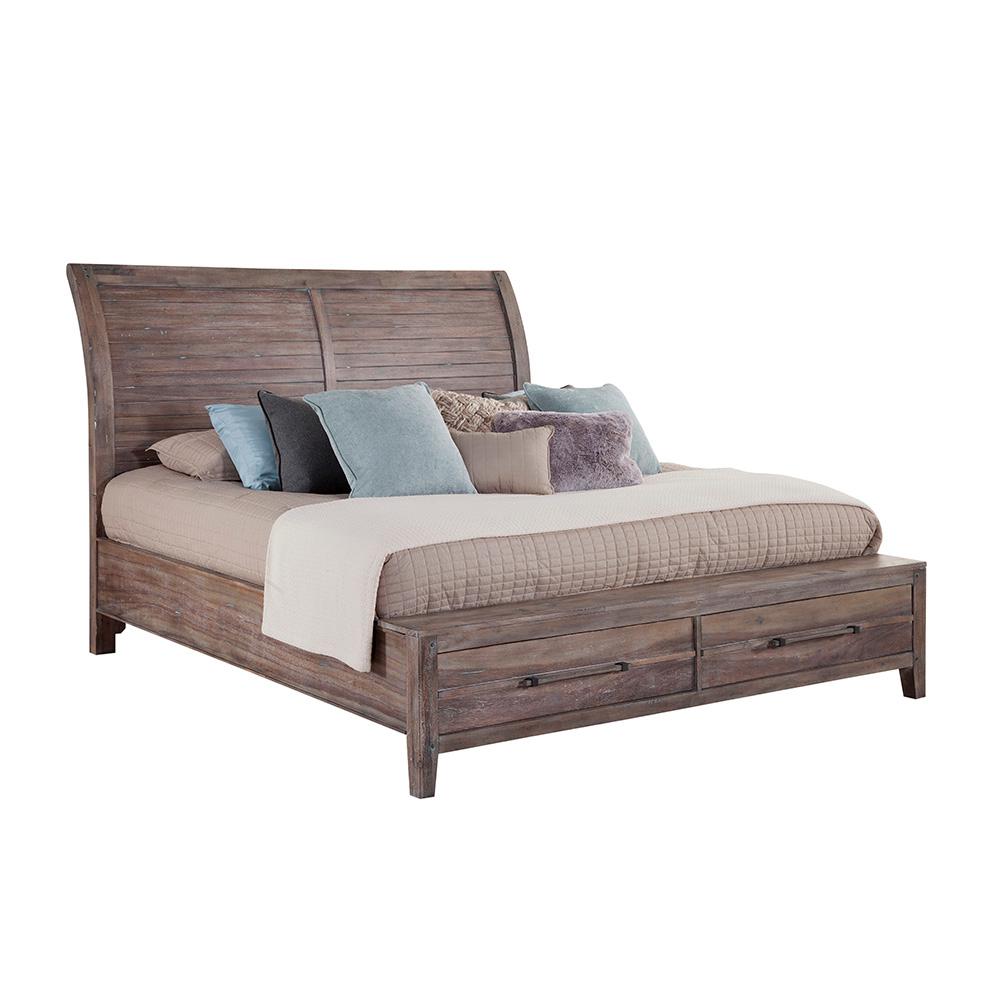 Weathered Gray Beds Bedroom Furniture The Home Depot
