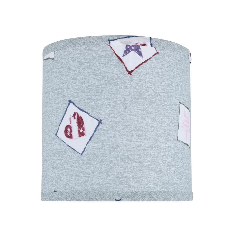 Aspen Creative Corporation 8 In X Light Blue And Patriotic Accents Hardback Drum Cylinder Lamp Shade