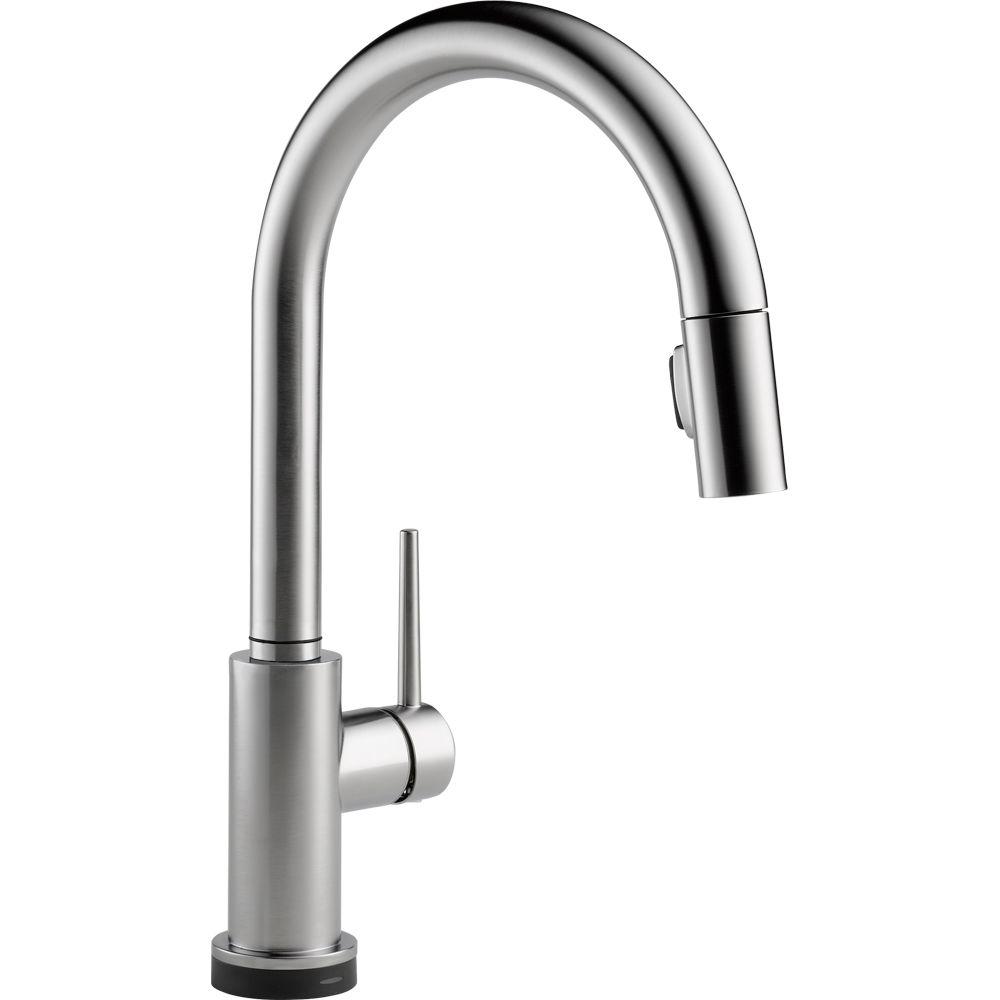 Delta Trinsic Single Handle Pull Down Sprayer Kitchen Faucet With