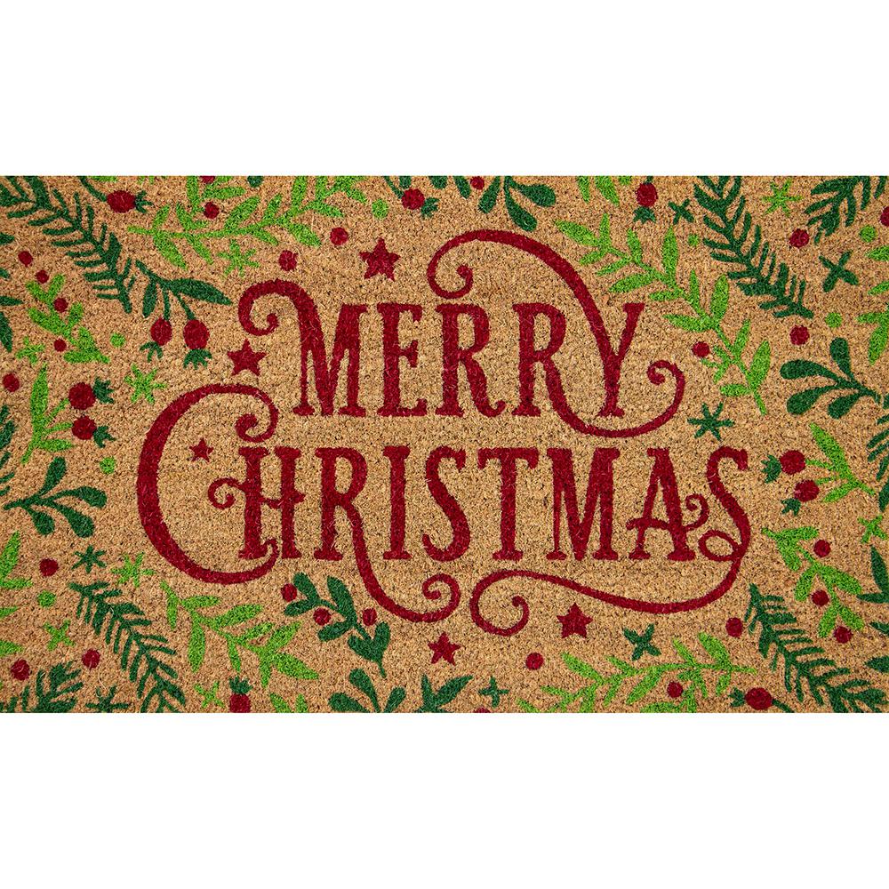 Home Accents Holiday Merry Christmas Branches 18 In X 30 In Coir