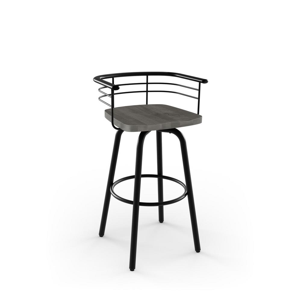 Brisk 26 In Black Metal Grey Wood Counter Stool 41293 2589 The Brisk 26 In Black Metal Grey Wood Counter Stool 41293 2589 The Home Depot